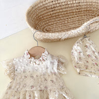 Load image into Gallery viewer, Baby Girls Flower Rompers Wholesale 220513153
