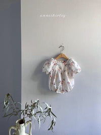 Load image into Gallery viewer, Baby Kid Girls Flower Embroidered Rompers Wholesale 220513169
