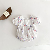 Load image into Gallery viewer, Baby Kid Girls Flower Embroidered Rompers Wholesale 220513169
