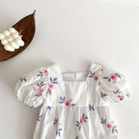 Load image into Gallery viewer, Baby Kid Girls Flower Embroidered Rompers Wholesale 220513169
