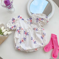Load image into Gallery viewer, Baby Kid Girls Flower Embroidered Rompers Wholesale 220513169
