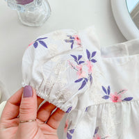 Load image into Gallery viewer, Baby Kid Girls Flower Embroidered Rompers Wholesale 220513169
