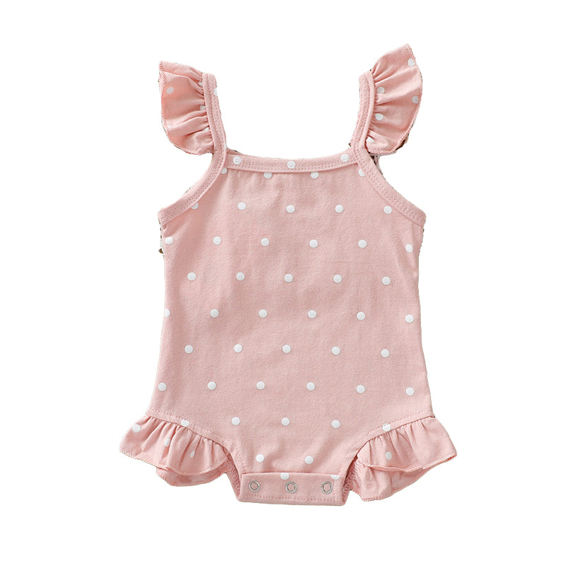 Baby Girls Polka dots Print Rompers Wholesale 220513184