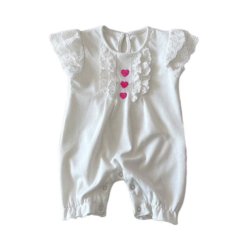 Baby Girls Love heart Jumpsuits Wholesale 220513192