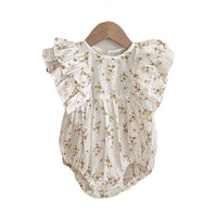 Load image into Gallery viewer, Baby Kid Girls Flower Print Rompers Wholesale 220513215
