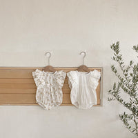 Load image into Gallery viewer, Baby Kid Girls Flower Print Rompers Wholesale 220513215
