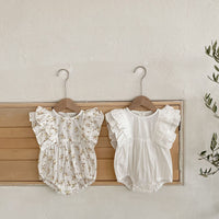 Load image into Gallery viewer, Baby Kid Girls Flower Print Rompers Wholesale 220513215

