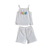 Load image into Gallery viewer, 2 Pieces Set Baby Kid Unisex Cartoon Print Tank Tops And Solid Color Shorts Wholesale 220513218
