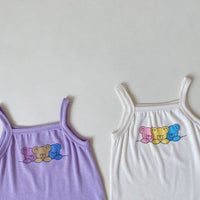 Load image into Gallery viewer, 2 Pieces Set Baby Kid Unisex Cartoon Print Tank Tops And Solid Color Shorts Wholesale 220513218
