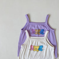 Load image into Gallery viewer, 2 Pieces Set Baby Kid Unisex Cartoon Print Tank Tops And Solid Color Shorts Wholesale 220513218

