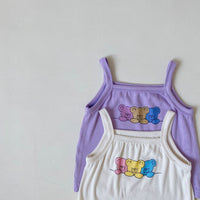 Load image into Gallery viewer, 2 Pieces Set Baby Kid Unisex Cartoon Print Tank Tops And Solid Color Shorts Wholesale 220513218
