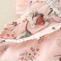 Load image into Gallery viewer, Baby Girls Flower Lace Print Rompers Wholesale 220513232
