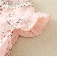 Load image into Gallery viewer, Baby Girls Flower Lace Print Rompers Wholesale 220513232
