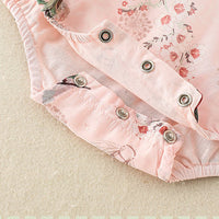 Load image into Gallery viewer, Baby Girls Flower Lace Print Rompers Wholesale 220513232
