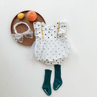 Load image into Gallery viewer, Baby Girls Polka dots Bow Rompers Wholesale 220513257
