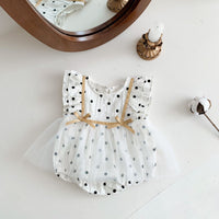 Load image into Gallery viewer, Baby Girls Polka dots Bow Rompers Wholesale 220513257
