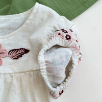 Load image into Gallery viewer, 2 Pieces Set Baby Kid Girls Embroidered T-Shirts And Checked Shorts Wholesale 220513274
