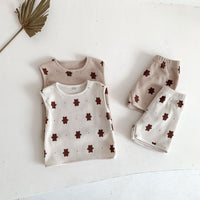 Load image into Gallery viewer, 2 Pieces Set Baby Girls Boys Cartoon Print Tank Tops And Shorts Wholesale 220513280
