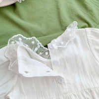 Load image into Gallery viewer, Baby Girls Solid Color Lace Rompers Wholesale 220513341
