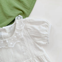 Load image into Gallery viewer, Baby Girls Solid Color Lace Rompers Wholesale 220513341
