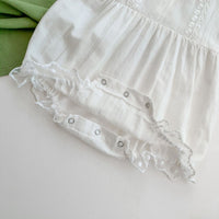 Load image into Gallery viewer, Baby Girls Solid Color Lace Rompers Wholesale 220513341
