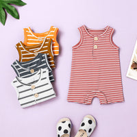 Load image into Gallery viewer, Baby Unisex Striped Rompers Wholesale 220513418
