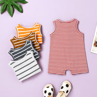 Load image into Gallery viewer, Baby Unisex Striped Rompers Wholesale 220513418
