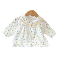 Load image into Gallery viewer, Baby Girls Solid Color Flower Print Jackets Outwears Wholesale 220513448
