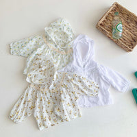 Load image into Gallery viewer, Baby Girls Solid Color Flower Print Jackets Outwears Wholesale 220513448
