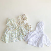 Load image into Gallery viewer, Baby Girls Solid Color Flower Print Jackets Outwears Wholesale 220513448
