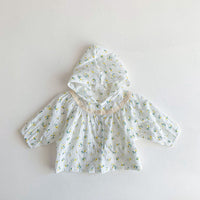 Load image into Gallery viewer, Baby Girls Solid Color Flower Print Jackets Outwears Wholesale 220513448
