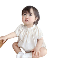 Load image into Gallery viewer, Baby Kid Girls Solid Color Embroidered Birthday Rompers Wholesale 220513460
