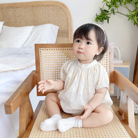 Load image into Gallery viewer, Baby Kid Girls Solid Color Embroidered Birthday Rompers Wholesale 220513460
