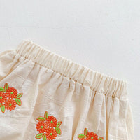 Load image into Gallery viewer, 2 Pieces Set Baby Kid Girls Flower Lace Embroidered Tops And Shorts Wholesale 220513462
