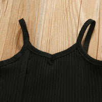 Load image into Gallery viewer, 2 Pieces Set Baby Kid Girls Solid Color Muslin&amp;Ribbed Rompers And Pants Wholesale 22051348
