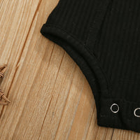 Load image into Gallery viewer, 2 Pieces Set Baby Kid Girls Solid Color Muslin&amp;Ribbed Rompers And Pants Wholesale 22051348
