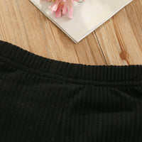 Load image into Gallery viewer, 2 Pieces Set Baby Kid Girls Solid Color Muslin&amp;Ribbed Rompers And Pants Wholesale 22051348
