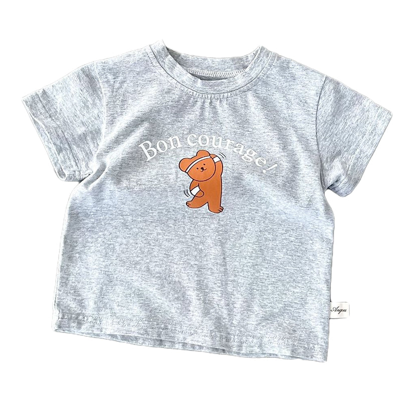 Baby Unisex Letters Cartoon Print T-Shirts Wholesale 220513485