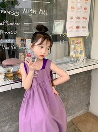 Load image into Gallery viewer, 2 Pieces Set Baby Kid Girls Solid Color Tank Tops And Dresses Wholesale 220513495
