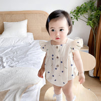 Load image into Gallery viewer, Baby Kid Girls Flower Print Rompers Wholesale 220513505
