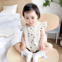 Load image into Gallery viewer, Baby Kid Girls Flower Print Rompers Wholesale 220513505
