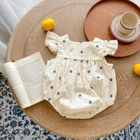 Load image into Gallery viewer, Baby Kid Girls Flower Print Rompers Wholesale 220513505
