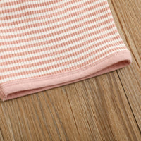 Load image into Gallery viewer, 2 Pieces Set Baby Kid Girls Striped Muslin&amp;Ribbed Tops And Shorts Wholesale 22051386
