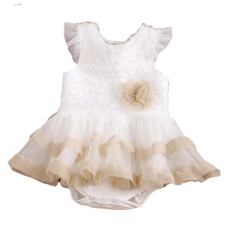 Baby Girls Solid Color Bow Rompers Wholesale 22051605