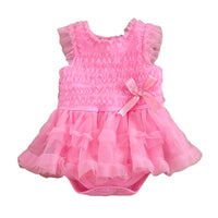 Load image into Gallery viewer, Baby Girls Solid Color Bow Rompers Wholesale 22051605
