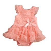 Load image into Gallery viewer, Baby Girls Solid Color Bow Rompers Wholesale 22051605
