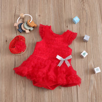 Load image into Gallery viewer, Baby Girls Solid Color Bow Rompers Wholesale 22051605
