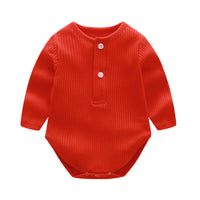 Load image into Gallery viewer, Baby Girls Boys Solid Color Muslin&amp;Ribbed Rompers Wholesale 22051606
