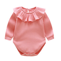 Load image into Gallery viewer, Baby Girls Boys Solid Color Muslin&amp;Ribbed Rompers Wholesale 22051606
