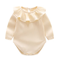 Load image into Gallery viewer, Baby Girls Boys Solid Color Muslin&amp;Ribbed Rompers Wholesale 22051606
